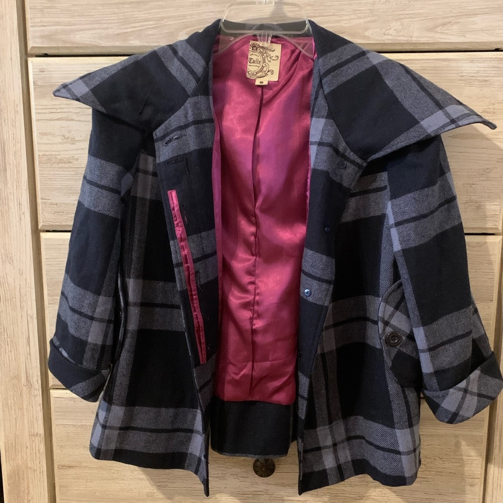 Anthropologie Tulle Pea Coat - Picture 3 of 3